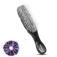 Hair Brush, Wet or Dry Detangling Hair Brushes for Women, Men with Thick, Curly, Long Hair, Best Travel Detangler Hairbrush, Hair Care Styling Tools (Gross Black)