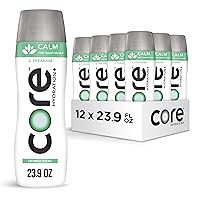 CORE Hydration+ Calm, Cucumber Essence Nutrient Enhanced Water with L-Theanine, 23.9 Fl Oz Bottle (Pack of 12)