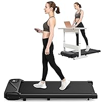 THERUN Walking Pad Treadmill Under Desk, Portable Mini Treadmill for Home/Office, Walking Pad Treadmill 2.5HP, Walking Jogging Machine with 265 lbs Weight Capacity Remote Control LED Display