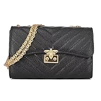 Duomier Medium Quilted Purse Women With Gold With Chain Strap Crossbody Bag Shoulder Bag Fashion Female G
