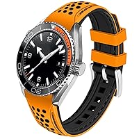 20mm 22mm Silicone Watch Band, Racing Curved Ends Rubber Lightweight Watch Straps Sport Replacement for Moonswatch Multiple Colors Men Women Watch Bands