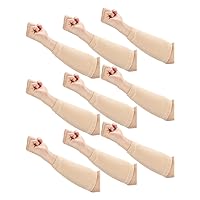 9 Pairs Elderly Skin Protector Sleeves Thin Skin Arm Sleeve Bruise Protective from Abrasions Tear Sun Exposure Compression Protection Sleeves Washable Arm Sleeves for Women Men