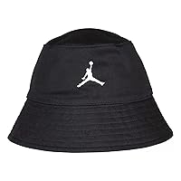 Jordan Big Boys Bucket Hat, Black (9a0581-023)/White, One Size, black
