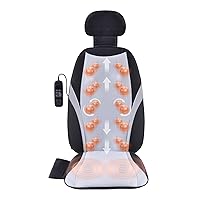 VEVOR Shiatsu Back Massager with Heat, Massage Seat Cushion with 2-Group Back Shiatsu Rollers and 2 Seat Vibration Motors, Fatigue Relief Seat Massage Chair Pad with 5 Vibration Modes for Home Office