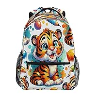Cartoon Tiger School Backpack for Kid 5-13 yrs,Cartoon Tiger Backpack Kindergarten School Bag,5