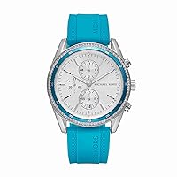 Michael Kors Women's Hadyn Chronograph Blue Silicone Watch (Model: MK7485)