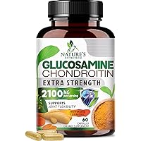 Glucosamine Chondroitin Turmeric Msm Boswellia - Triple Strength Joint Support Glucosamine Sulfate Supplement - Support for Joint Health and Mobility - Includes Quercetin, Bromelain - 60 Capsules