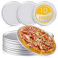 12 Pieces Pizza Pan Bulk Restaurant Aluminum Pizza Pan Set Round Pizza Pie Cake Plate Rust Free Pizza Pie Cake Tray for Oven Baking Home Kitchen Restaurant Easy Clean (10 Inch)