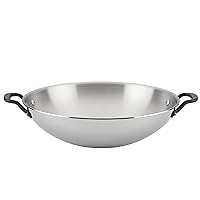 KitchenAid 5-Ply Clad Polished Stainless Steel Wok,15 Inch