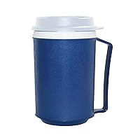Rehabilitation Advantage Plastic Insulated Blue Mug with White Tumbler Lid (12oz)