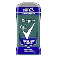 Degree Men Original Deodorant 48-Hour Odor Protection Arctic Edge Deodorant For Men 3 oz, Twin Pack