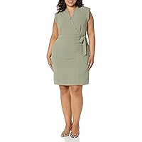 DKNY Women's Cap Sleeve Wear to Work V-Neck