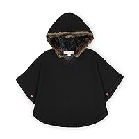 Hope & Henry Sweater Cape with Faux Fur Hood