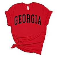 Womens Georgia Football UGA Varsity Georgia Unisex Fit Short Sleeve T-Shirt