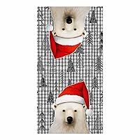 Christmas Bear Kitchen Towels 1 Pack Dish Towels for Kitchen, Xmas Tree Winter Snowflake Black Plaid Absorbent Microfiber Hand Towels for Bathroom, Soft Tea Towels Bar Towels, 18 x 28 Inch