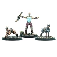 Modiphius: Fallout: Wasteland Warfare: Raiders Pack Top Dogs - 3 Figures, Nuka World Wave, 32mm Multi-Part Resin Unpainted Miniatures