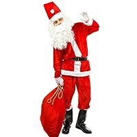 Men's Santa Suit Christmas Adult Santa Claus Costume