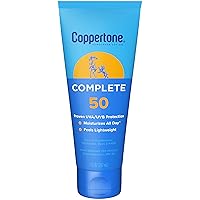 Coppertone COMPLETE SPF 50 Sunscreen Lotion, Lightweight, Moisturizing Sunscreen, Water Resistant Body Sunscreen SPF 50, 7 Fl Oz Tube