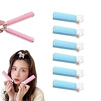 Volumizing Hair Root Clips Hair Rollers with Clip Bangs Curler DIY Hair Styling Accessories Tool Portable Hair Volume Clip Self Grip Volume Hair Root (6PC, Blue)