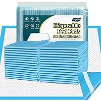 Disposable Bed Pads 30 x 36 in (50 Count), Extra Large XL Thicken Hospital Underpads for Incontinence, Heavy Absorb Chucks Pads for Adults, Kids, Babies and Puppy