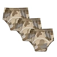 ALAZA Desert Camouflage Camo Cotton Potty Training Underwear Pants for Toddler Girls Boys, 2t, 3t, 4t, 5t