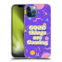 Head Case Designs Good Things Retro Wave Quotes Soft Gel Case Compatible with Apple iPhone 12 Pro Max