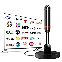 2024 Upgraded TV Antenna Indoor Long Range Signal Reception for Smart HDTV and Older Tvs, Free 4K/ 1080P Local Channel and Easy Installation