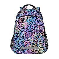Rainbow Leopard Backpacks Travel Laptop Daypack School Book Bag for Men Women Teens Kids 7