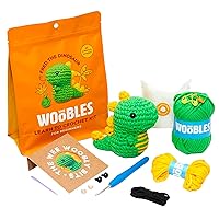 Beginners Crochet Kit with Easy Peasy Yarn as seen on Shark Tank - with Step-by-Step Video Tutorials - Fred The Dinosaur