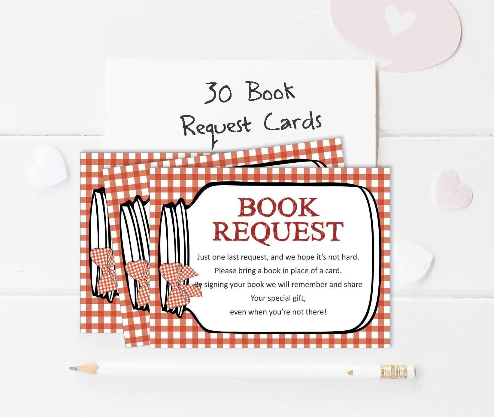 Inkdotpot 30 BBQ Gender Neutral Baby Shower Book Request Cards Bring A Book Instead of A Card Baby Shower Invitations Inserts Games