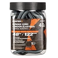 Keeper - 48” Bungee Cord With SST Hooks, 4 Pack - UV and Weather-Resistant