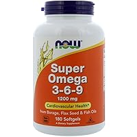 Super Omega 3-6-9 1200mg 180 Softgels (Pack of 2)