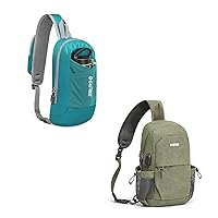 G4Free Sling Backpack RFID Blocking Crossbody Bag+Canvas Sling Crossbody Bag RFID Blocking
