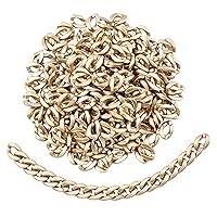 SUPERFINDINGS About 300Pcs Opaque Spray Painted Acrylic Linking Rings 16x23mm Gold Quick Link Connectors Twist Link Curb Chain Connectors for Earring Necklace Jewelry Eyeglass Chain DIY Craft Making