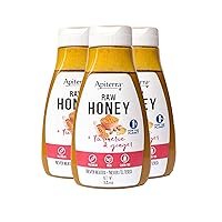 Apiterra - Raw Honey with Turmeric and Ginger - 12 Ounce (3 Count)