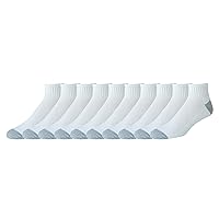 Men's Cotton Half Cushioned Ankle Socks, 10 Pairs