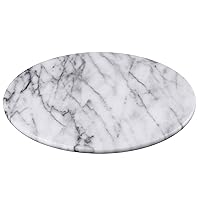 Creative Home Natural Marble Round Serving Board Charcuterie Board Cheese Dessert Bread Serving Platter For Kitchen Baking Party Serving, 12