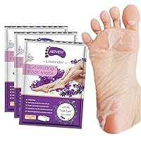 Foot Peel Mask 3 Pack， Exfoliator Peel Off Calluses Dead Skin Callus Remover，Baby Soft Smooth Touch Feet-Men Women (Lavender)