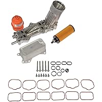 Dorman 926-959 Patented Upgraded Aluminum Engine Oil Filter Housing with Oil Cooler and Filter Compatible with Select Models (OE FIX)