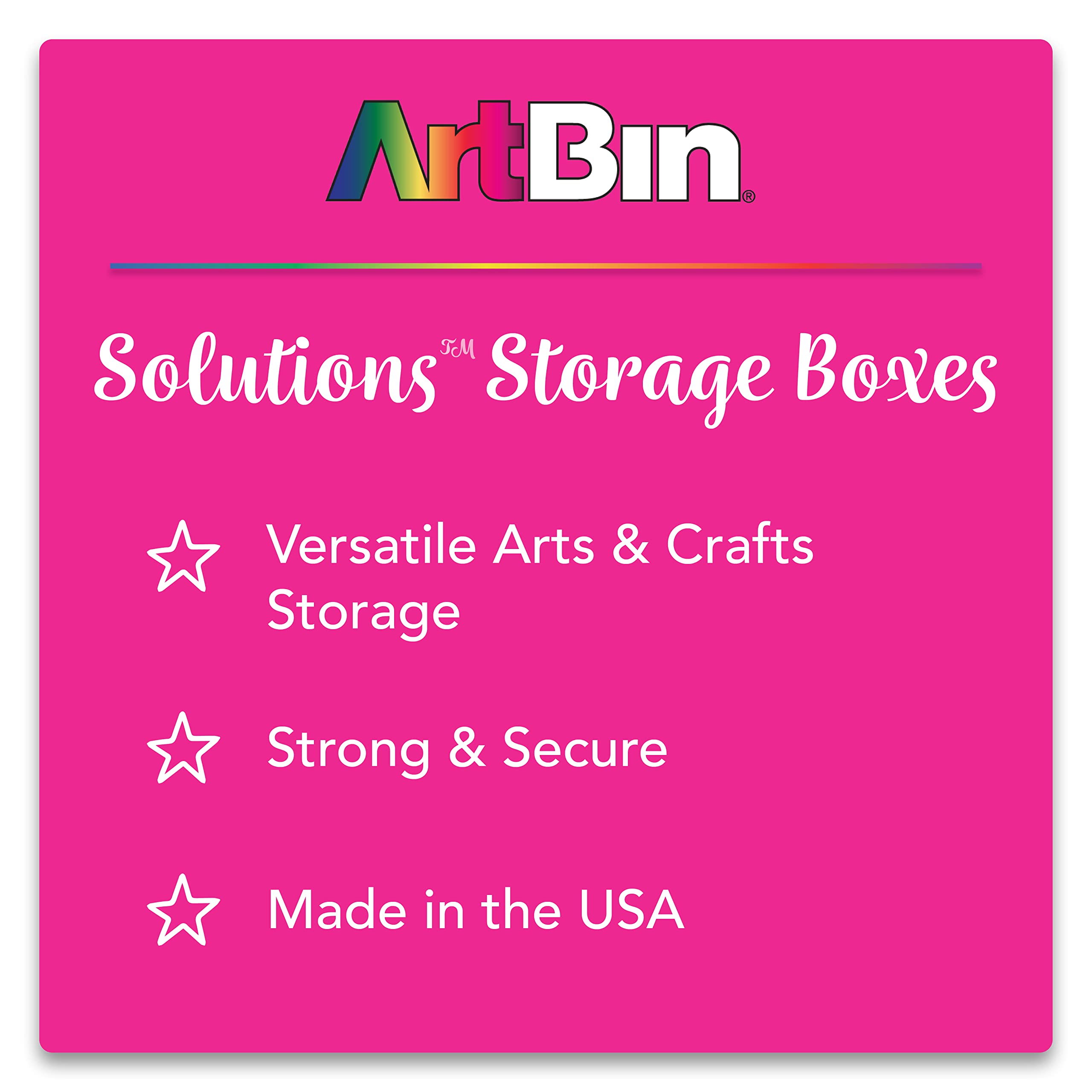 ArtBin 5004AB Large Solutions Box with Dividers, Art & Craft Organizer, [1] Plastic Storage Case, Clear