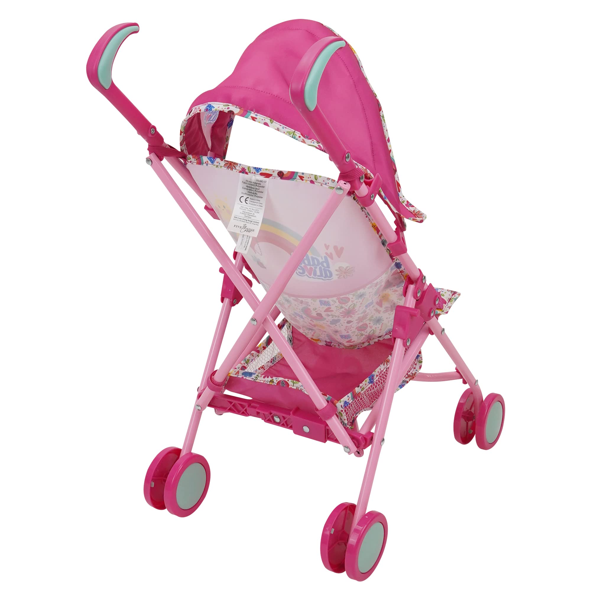 Baby Alive: Doll Stroller - Pink & Rainbow - Fits Dolls Up to 24