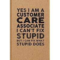 Customer Care Associate Gifts: 6x9 inches 108 Lined pages Funny Notebook | Ruled Unique Diary | Sarcastic Humor Journal for Men & Women | Secret Santa Gag for Christmas | Appreciation Gift