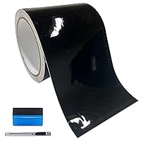 LZLRUN Free Tool Kit High Gloss Vinyl Wrap Kit for Black Out Chrome Delete Window Trim Door Trim (3Inches x 30Feet)