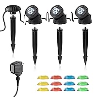 Alpine Corporation Set of 3 Multicolor Outdoor LED Lights for Water Features and Garden