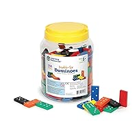 Double-six Dominoes In Bucket, Teaching aids, Math Classroom Accessories, 168 Pieces, Ages 5+
