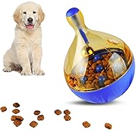 Dog Interactive Puzzle Toys Boredom - Small Dog Toys Food Treat Dispensing Ball Puppy Toys Exercise Thinking Improve Intelligence IQ Pet Toy Ball Blue 5.31x3.74inch