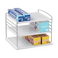 YouCopia UpSpace Cabinet Box Organizer, Adjustable Kitchen and Pantry Shelf for Plastic Wrap and Foil Storage, Large