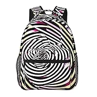 spiral optical illusion gif print Lightweight Bookbag Casual Laptop Backpack for Men Women College backpack