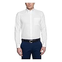 Tommy Hilfiger Men's Regular Fit Non Iron Solid Button Down Collar