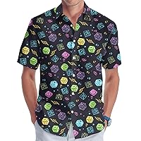 Chicken Print Hawaiian Shirt, Tropical Rooster Casual Button Shirt, Summer Gifts, Birthday Gifts